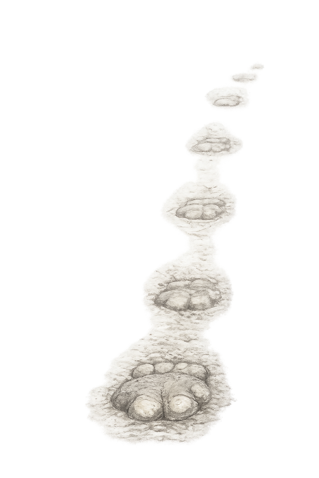 ゾウの足跡のイラスト